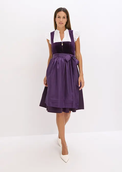 Dirndl avec velours en longueur midi (ens. 2 pces), bonprix