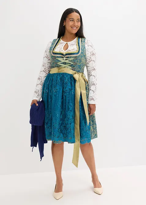 Dirndl avec tablier à sequins (ens. 2 pces), bonprix