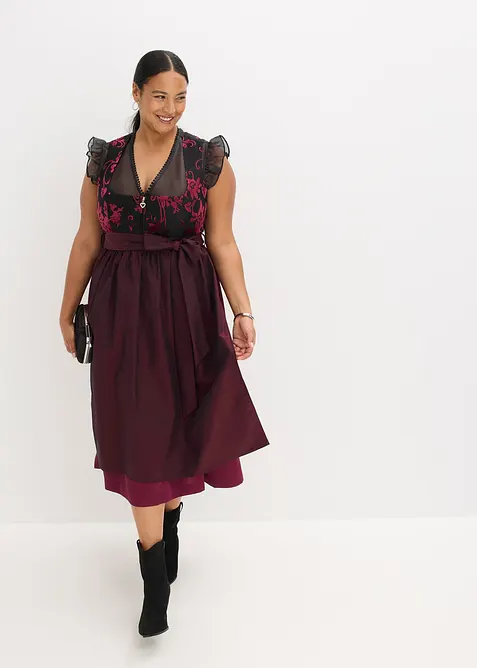 Dirndl avec velours en longueur midi (ens. 2 pces), bonprix