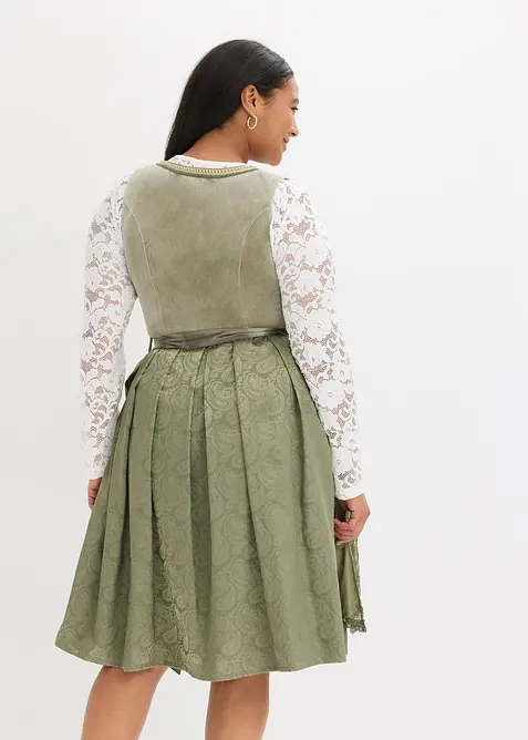 Dirndl avec tablier à sequins (ens. 2 pces), bonprix
