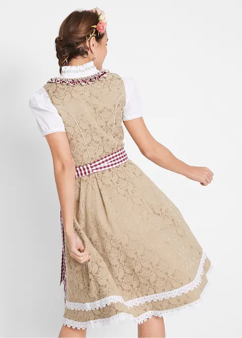 Dirndl avec tablier, longueur genou (ens. 2 pces), bonprix