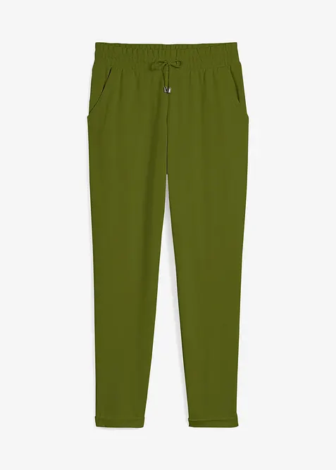 Pantalon jogger en viscose m&eacute;lang&eacute;e, bonprix