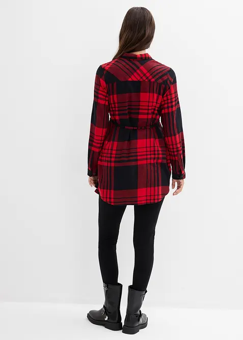 Chemisier long de grossesse/allaitement en flanelle, bonprix