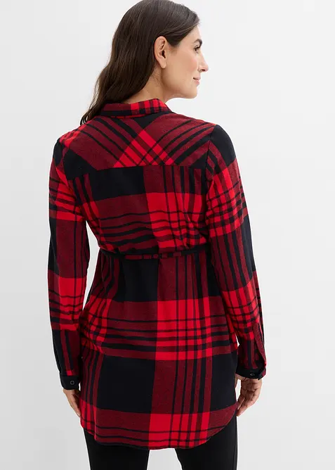 Chemisier long de grossesse/allaitement en flanelle, bonprix