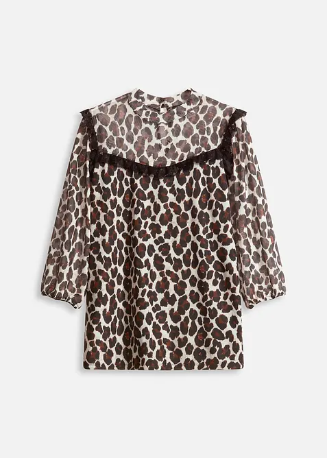 T-shirt en mesh doux et dentelle, bonprix