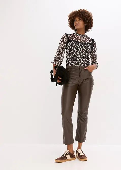 T-shirt en mesh doux et dentelle, bonprix