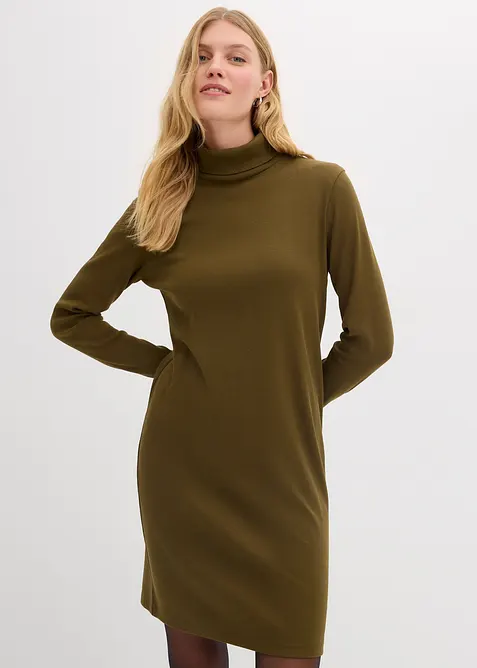 Robe en jersey côtelé extensible et épais, bonprix