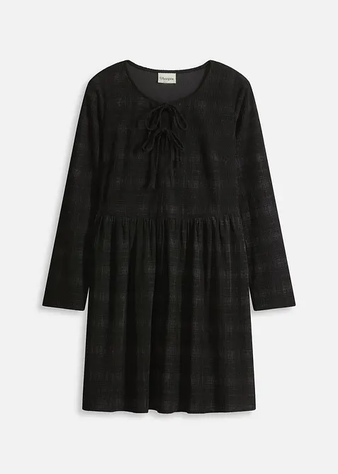 Robe courte en velours côtelé à carreaux, bonprix