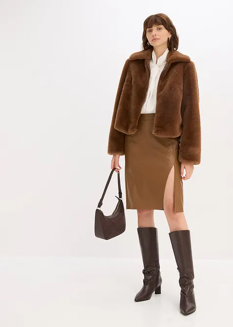 Jupe crayon enduite, bonprix