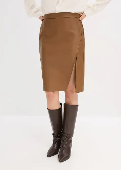 Jupe crayon enduite, bonprix