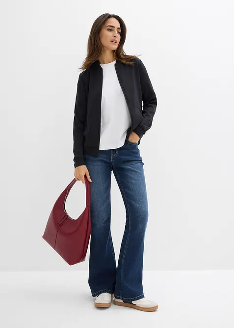 Sweat zippé en néoprène, bonprix