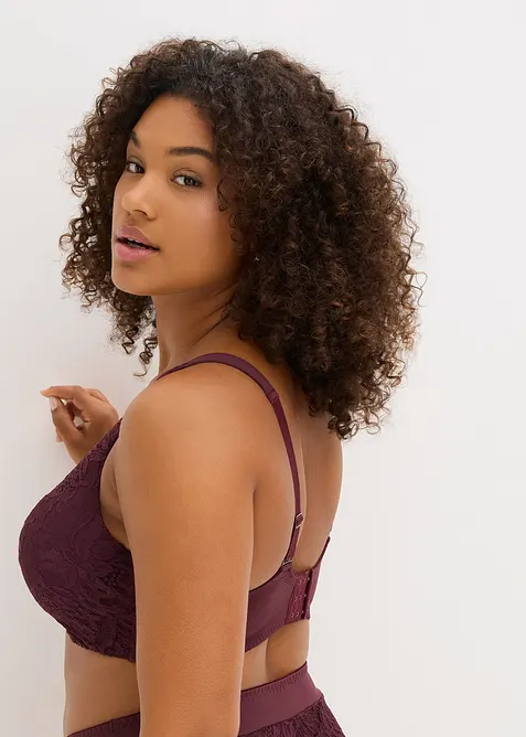 Soutien-gorge à coques avec dentelle, bretelles rembourrées, bonprix