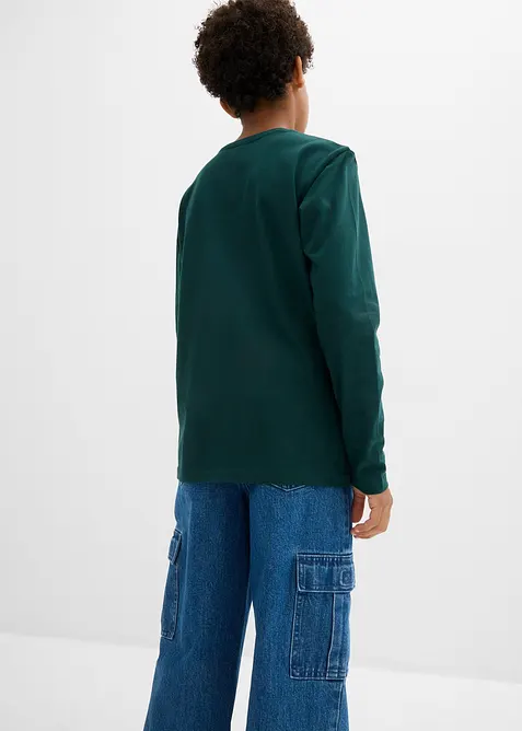 Lot de 3 T-shirts manches longues coton, bonprix