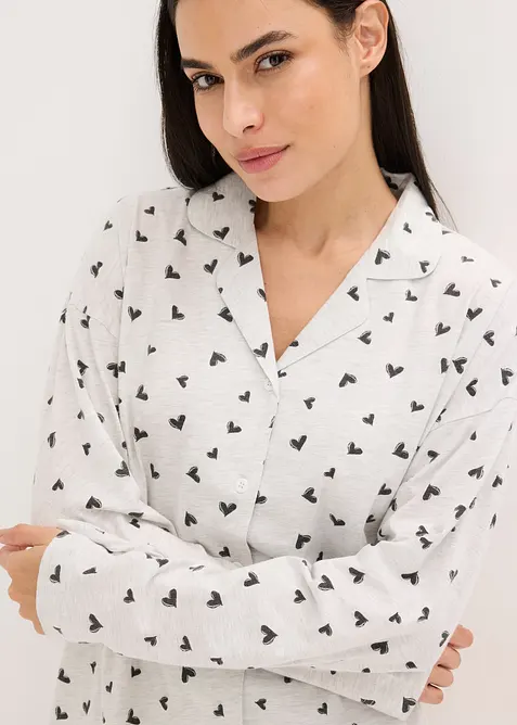 Pyjama oversize boutonné, bonprix