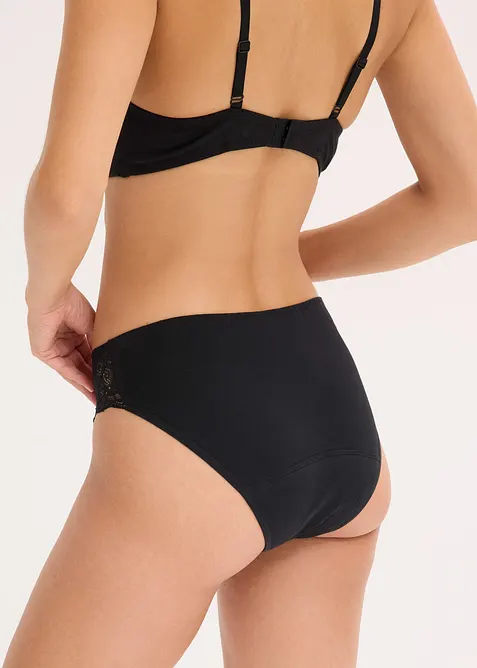 Lot de 2 culottes menstruelles Maxi, flux moyen, bonprix