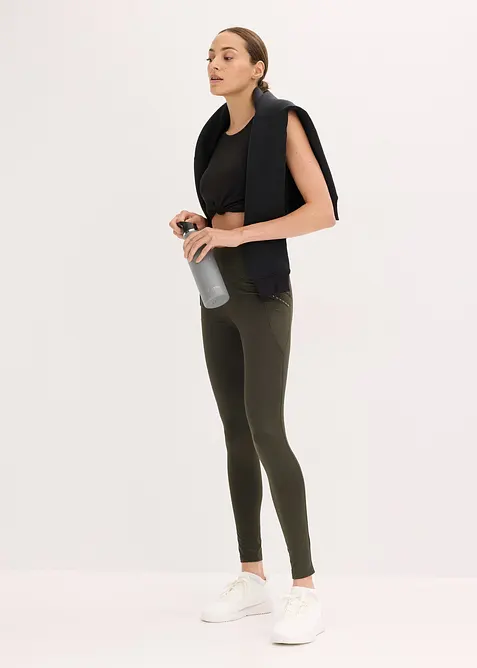 Legging thermique à détails réfléchissants et poche pour portable, bonprix