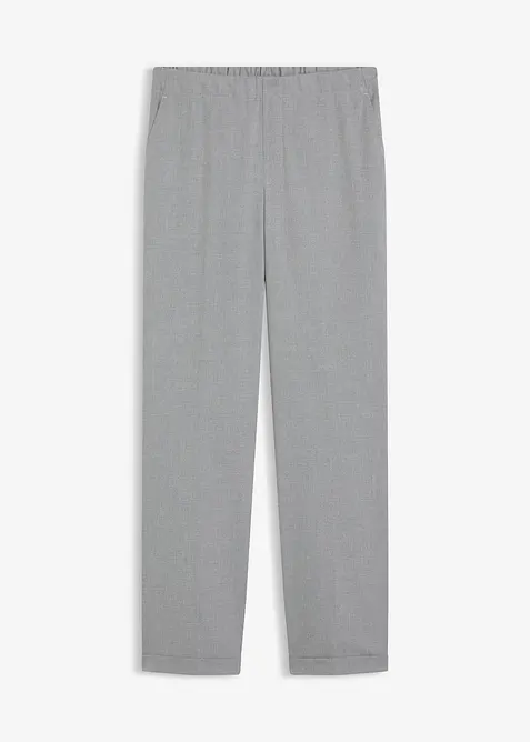 Pantalon à revers et taille élastiquée, bonprix