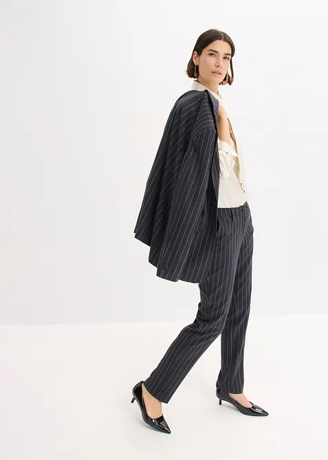 Chemisier en satin avec cravate amovible (2 pces), bonprix