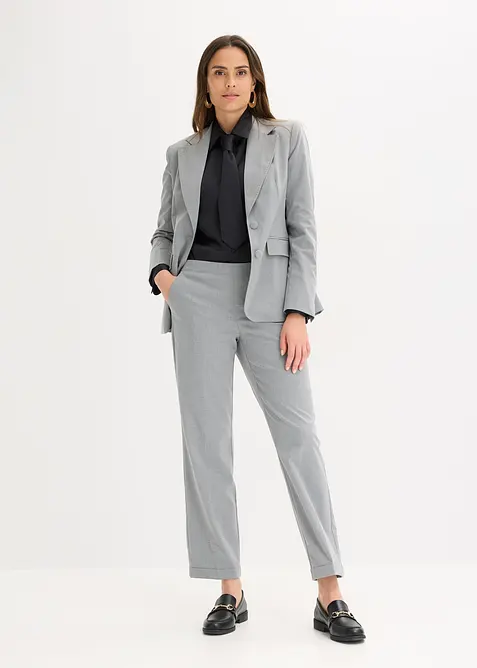 Chemisier en satin avec cravate amovible (2 pces), bonprix