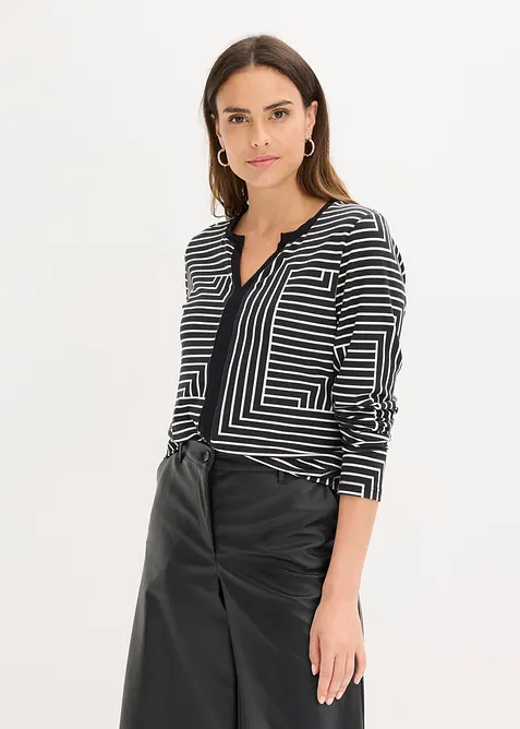 T-shirt manches longues en viscose mélangée, bonprix