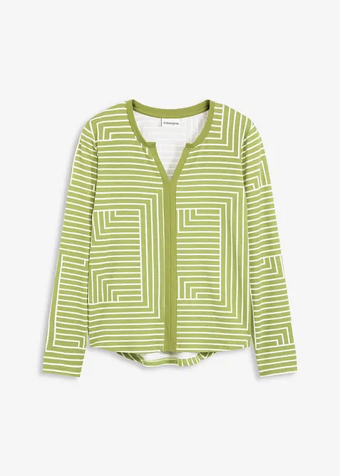 T-shirt manches longues en viscose mélangée, bonprix