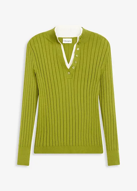 Pull c&ocirc;tel&eacute; effet superpos&eacute;, viscose majoritaire, bonprix