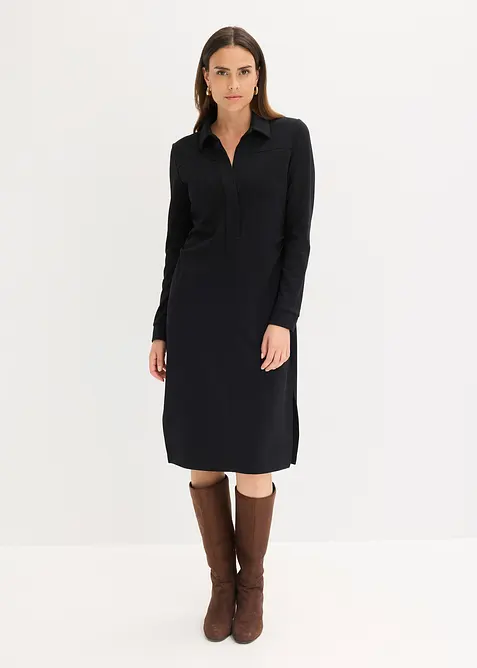 Robe-chemise en Punto di Roma, bonprix