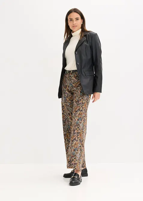 Pantalon ample et extensible en twill, bonprix