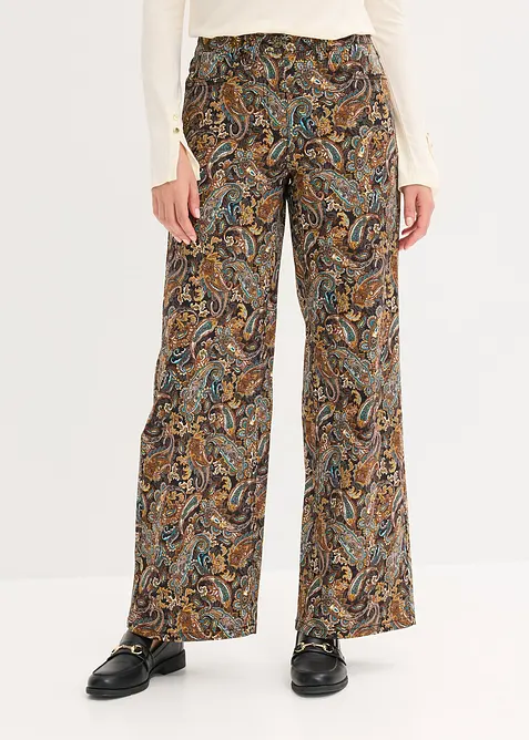 Pantalon ample et extensible en twill, bonprix