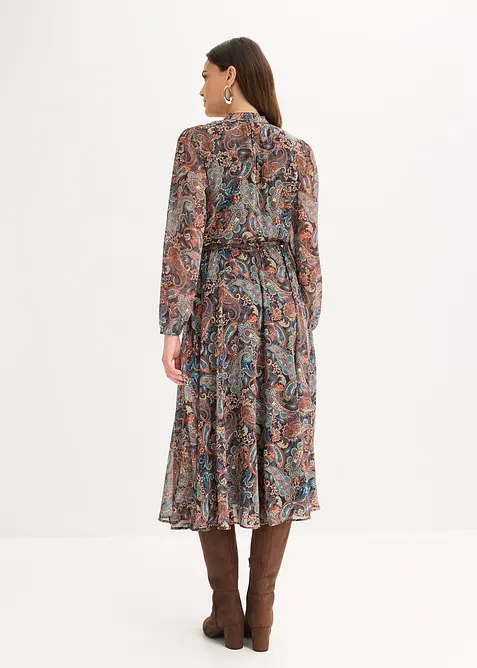 Robe en mousseline à imprimé paisley, bonprix