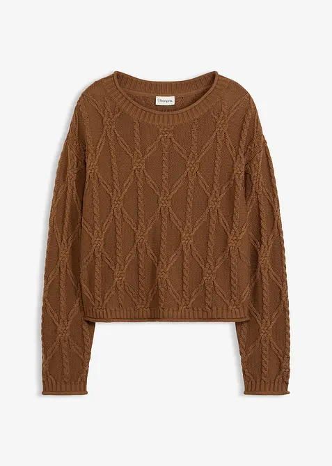 Pull en coton mélangé, bonprix