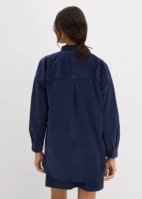 Chemisier en velours c&ocirc;tel&eacute;, bonprix