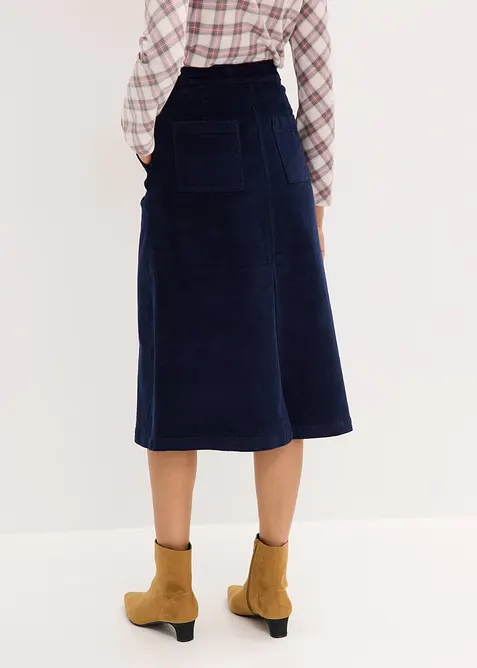 Jupe en velours c&ocirc;tel&eacute;, bonprix