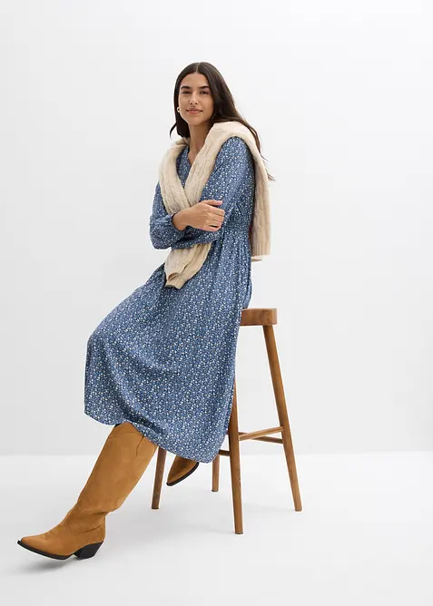 Robe midi en viscose fluide, bonprix