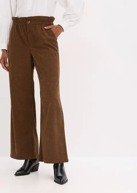 Pantalon ample en velours côtelé, bonprix