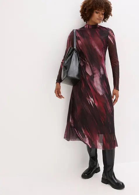 Robe midi en mesh doux, bonprix