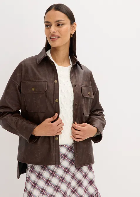 Chemise enduite effet usé, bonprix