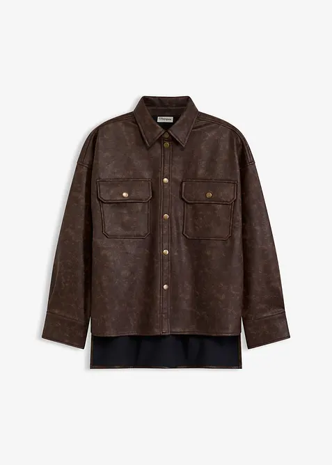 Chemise enduite effet usé, bonprix