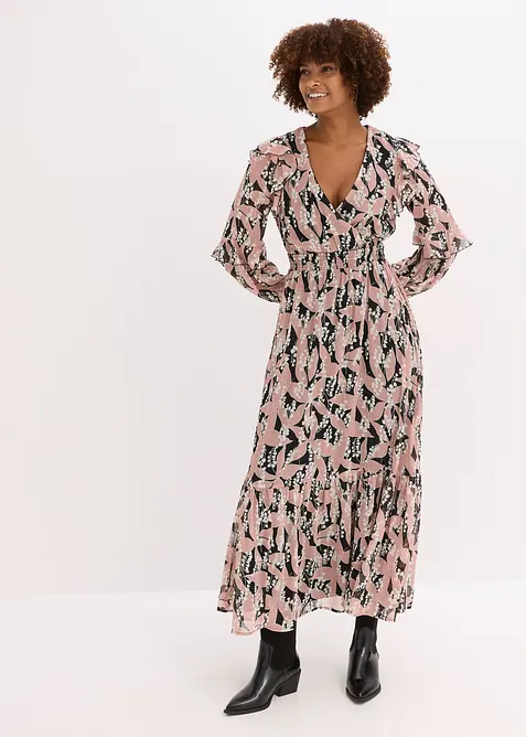 Robe en mousseline à volants, bonprix