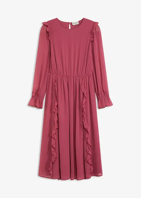 Robe en mousseline à volants, bonprix