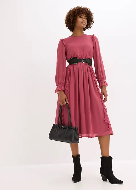 Robe en mousseline à volants, bonprix