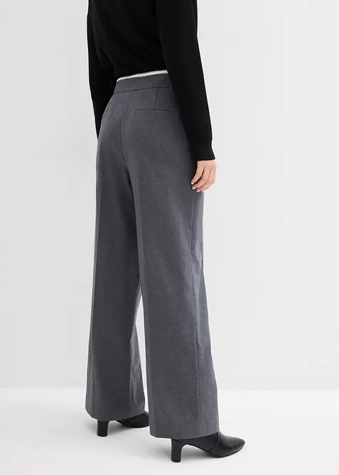 Pantalon large en viscose mélangée, bonprix