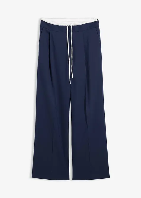 Pantalon large en viscose mélangée, bonprix