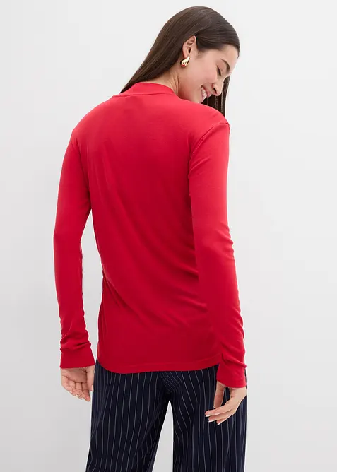 T-shirt côtelé à fronces, bonprix