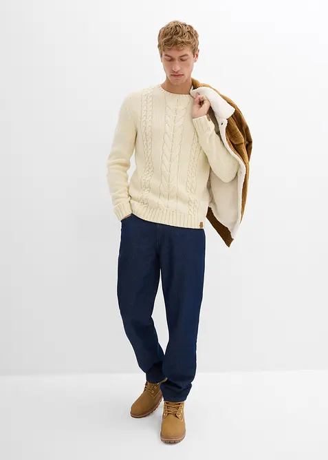 Pull en grosse maille à motif torsadé, bonprix