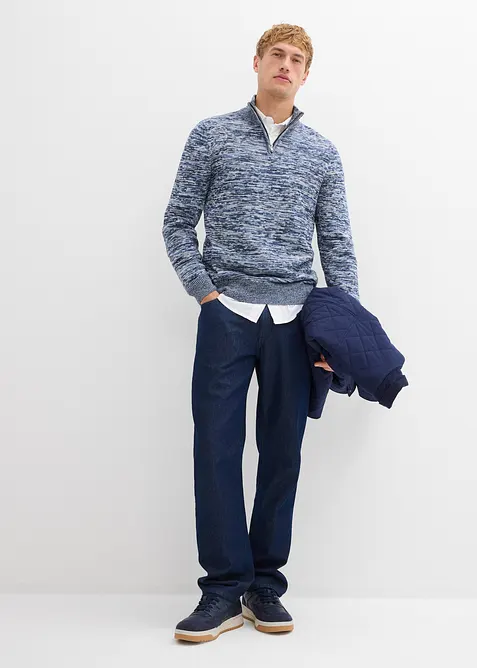 Pull camionneur chiné en coton mélangé, bonprix