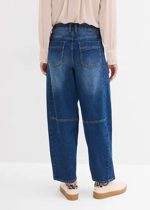 Jean barrel taille mi-haute, bonprix