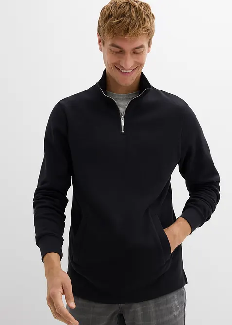 Sweat 100% coton avec poches pratique et base droite, bonprix