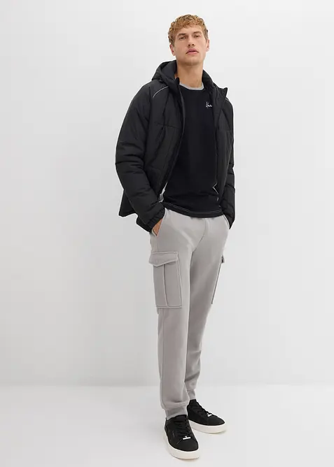 T-shirt manches longues slim en coton extensible, bonprix