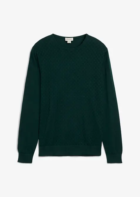 Pull en fine maille avec laine mérinos, bonprix